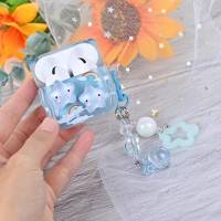 1 funda bonita para Airpods 4 con llavero, compatible con la funda Kawaii Star AirPods de 4.ª generación para mujeres y niñas. - details 0