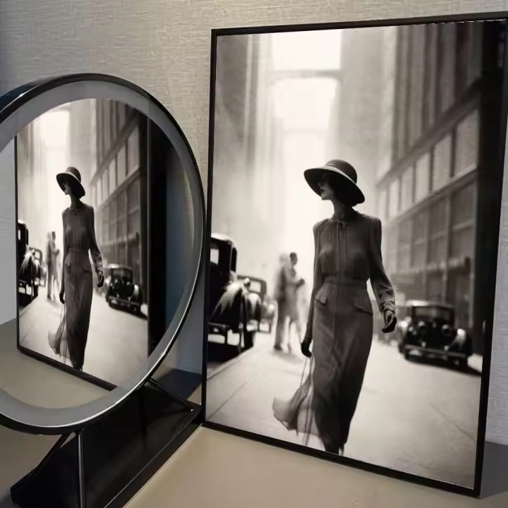 Póster De Fotografía Vintage En Blanco Y Negro Moderno Autoadhesivo Impermeable Para Decoración De Pared 1pc Accesorios De Hogar - 1