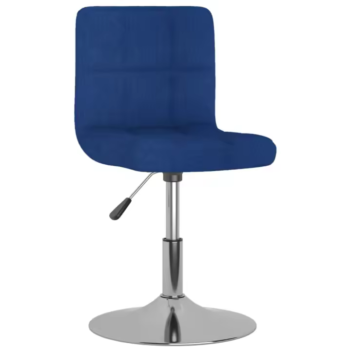vidaXL Silla de comedor giratoria tela azul - 1