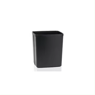 Papelera Negra Ef. Piel 25X21X29, El mejor complemento para tu hogar, Fijalo - 1