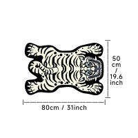 Carpetas De Tigre Para Decoración De Dormitorio Alfombra Gruesa De Piel De Animal Estilo Cartoon Para Sala De Estar Alfombra De Zona - details 1