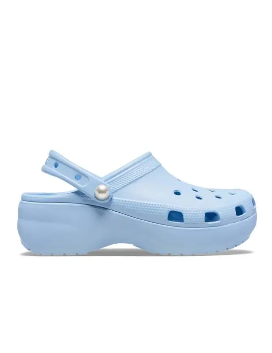 Zueco Crocs W CL Platform Pearl 4NS Celeste - 1