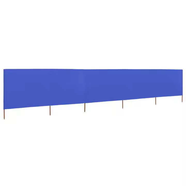 Paravientos de Playa de 5 paneles de lona Azul Celeste 600x160cm - 1