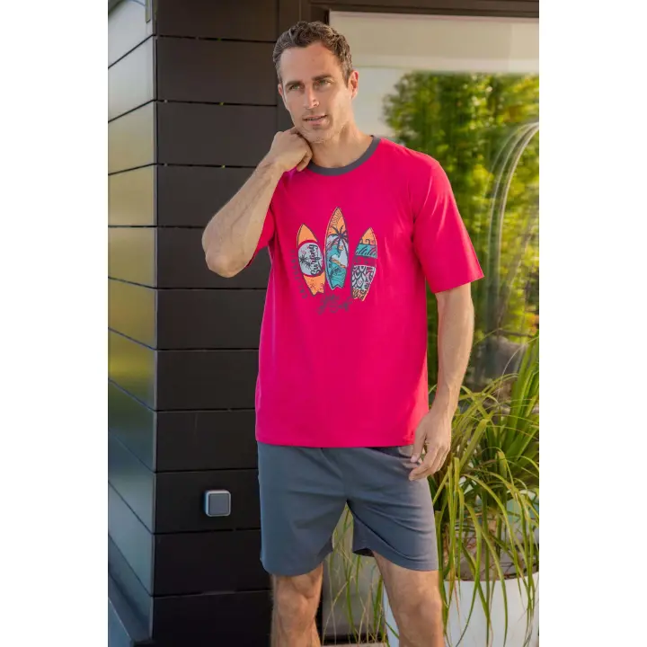 Pijama Hombre Verano 255016 Rojo Muslher - 1