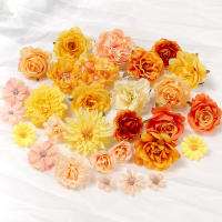 Cabezas De Flores Naranjas Artificiales En Seda Para Decoración De Hogar Bodas Fiestas Accesorios Regalos De San Valentín Uso Interior - details 3