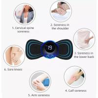 Masajeador Eléctrico EMS LCD Para Cervical Vertebra Y Hombros Relajación Muscular Parche De Masaje Con Pantalla Tens Regalo - details 1