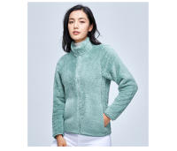 Nueva Estilo Otoño Invierno Chaqueta De Coral Polar Para Mujer Cierre De Cremallera Exterior De Poliéster Suave Y Cálida Ropa Casual - details 9