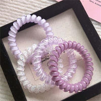4pcs/set Elásticos Para El Cabello En Forma De Teléfono Azul Y Morado Accesorios De Cabello Lindos Y Dulces Para Mujeres - details 4