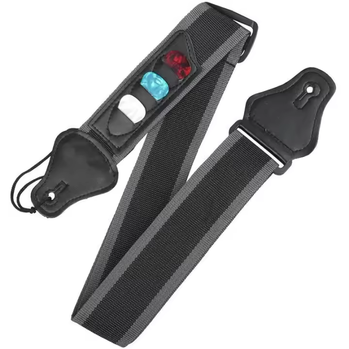 Correa De Guitarra Eléctrica Ajustable Con 3 Portadores De Acordes PU Cierre De Metal Para Acústica Y Bass Accesorios De Correa De Guitarra GYH - 1