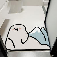 VIKAMA Alfombra Antideslizante Absorbente De Diatomita Con Diseño De Conejo Anormal Y Dibujos Animados Para Baño Entrada Piso Del Hogar - details 7
