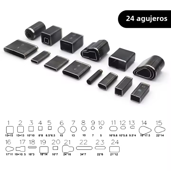 Kit De Herramientas De Punzón Hollow IMZAY 24/39/52 Pcs Cortador De Acero Inoxidable Para Cuero Herramienta De Corte Y Perforación Manual - 1