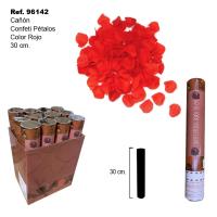 PACK DE 12 CAÑONES DE CONFETI CON FORMA DE PETALOS ROJOS 30CM SINI - details 0