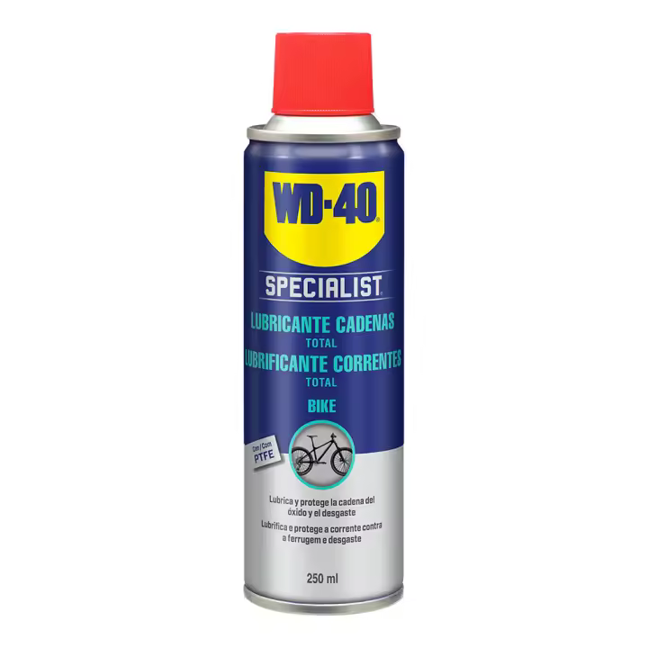 LUBRICANTE DE CADENAS DE BICICLETA  PARA TODO TIPO DE CONDICIONES SPRAY 250ml 34911 WD40 LUBRICANTES Y ACEITES FAMILIA WD40 MULTIPLES APLICACIONES - 1