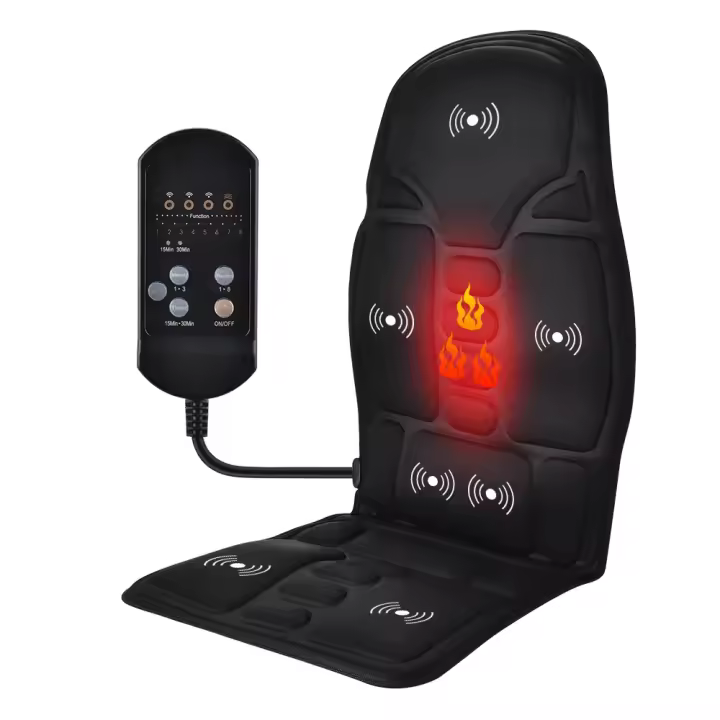 Odipie Alfombrilla de masaje corporal multifuncional para silla de coche, cubierta de asiento, cojín para el dolor de cuello, almohadilla de soporte Lumbar, masajeador de espalda - 1