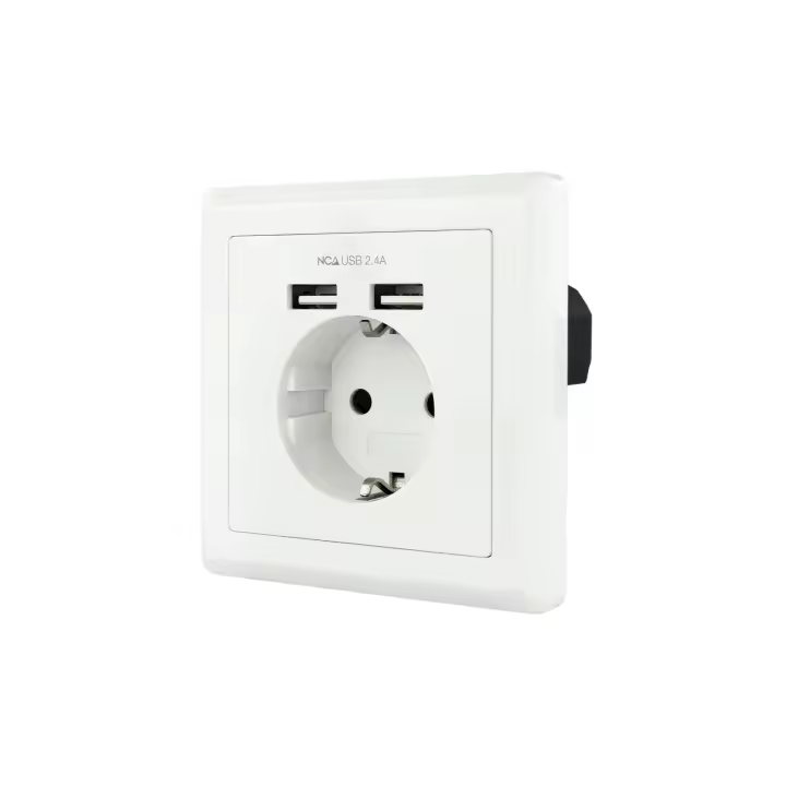 Nanocable - Base Enchufe Pared +2Usb - (10.35.0010) - 1