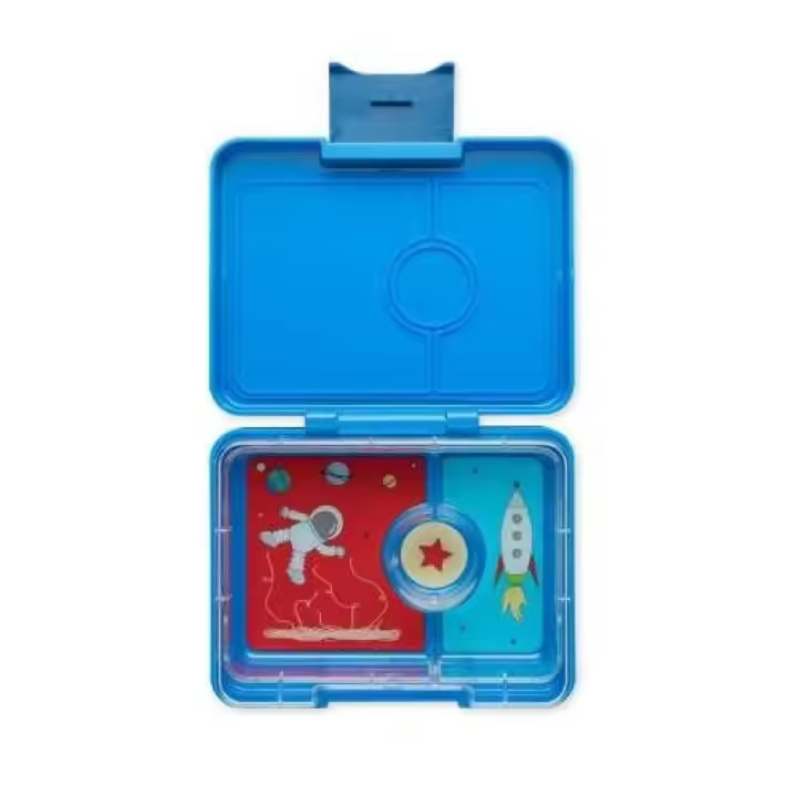 Fiambrera YUMBOX ORIGINAL 3 compartimentos SURF BLUE COHETE - sandwichera - almuerzo - 1