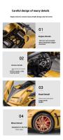 Modelo De Coche De Metal a Escala 1:22 Pagani Huayra Dinastía Juguete Coleccionable Para Niños Con Puertas En Forma De Alas Clásicas Decoración Para Casa - details 8