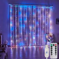 Luces De Navidad LED Para Cortina Con Control Remoto Decoración Para Árbol De Navidad Casa Bodas Dormitorio Fiesta Interna - details 8