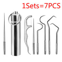 Kit De Limpieza Dental Reutilizable Con Limpiaencías De Dientes Y Llave De Olla De Acero Inoxidable Set De Limpieza Oral Para Adultos Con Bolsa De Aluminio+ Nylon - details 6