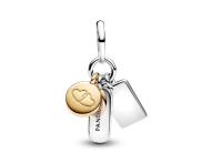 Charm Colgante triple Pandora 763436 C01 Amistad, Viene con un regalo completo embalaje de Caja de. - details 0