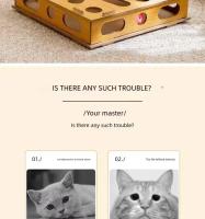 Juguete Interactivo Para Gatos Caixa De Laberinto Para Gatos Alimentador Divertido Con Multiple Agujeros Juguete Para Gatos Juguete Para Gatos Para Estimular La Mente Juego De Interacción Para Gatos - details 3