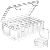 12-pack Plast Clear Storage Boxes Organizer Small Storage Container - details 0