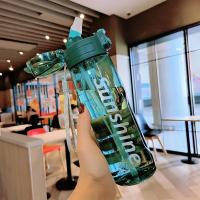 Botella Deportiva De 800ML Con Tapa Y Pajita a Prueba De Fugas Ecológica Para Exteriores Sin BPA Reutilizable Lavable - details 8