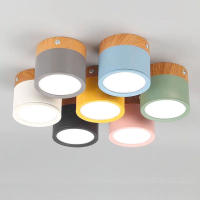 Spotlight LED De Techo Plano Iluminación Moderna Nórdica Madera Dimmer 5W 7W 9W 12W 15W Luz Interior Para Decoración De Interiores - details 0