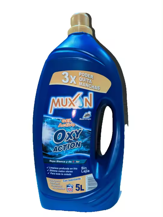 DETERGENTE LIQUIDO QUITA MANCHAS GEL ACTIVO OXY ACTION 5L - 1