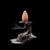 Encendedor De Incienso Miniatura Buddha De Céramica Retro Para Decoración De Hogar Y Oficina Estilo Teahouse Antiguo - details 2