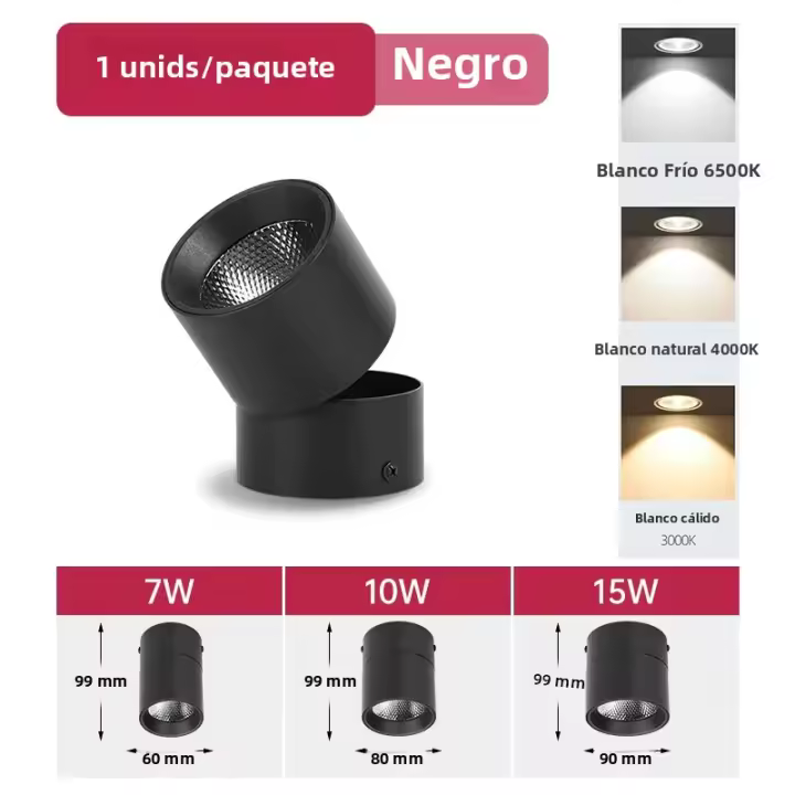Luz De Techo LED Dimmable Tricolor Para Interiores 220V Decoración Para Cocina Pasillo Sala De Estar Luz Spot LED De Alta Potencia - 1