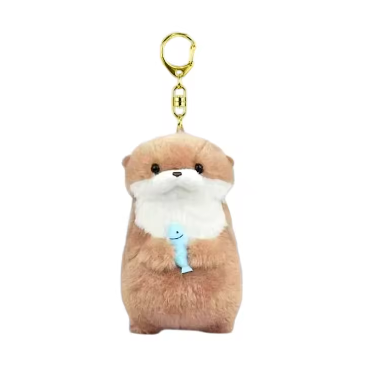 Llavero De Peluche De Erizos De Agua Sosteniendo Peces Juguetes Pequeños Para Bolso De Escuela Monedero Regalos Unisex 11cm - 1