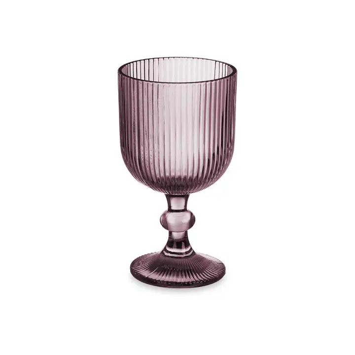Copas de vino Rosa Factory Plaid Versalles con rayas para servir agua, bebidas y helados-Paquete 6 unidades - 1