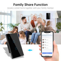 Interruptor Táctil Inteligente WiFi Tuya 1Pared 2Maneras Panel De Vidrio Para Alexa Google Home Smart Life Interruptores De Pared Para Escaleras - details 10
