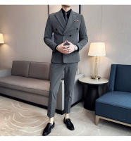 Traje De Boda Para Hombre 2025 Diseño Elegante Y Moderno De Terciopelo De Alta Calidad Doble Filo Con Chaleco Y Pantalones - details 5