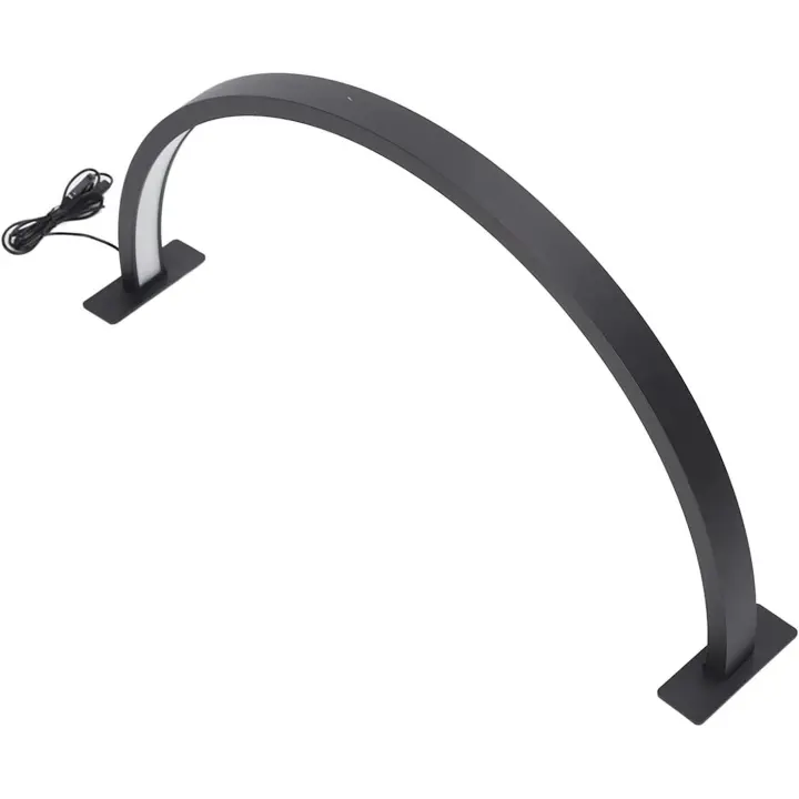 Cris Nails - Lámpara de mesa LED en forma de arco para mesa de manicura y salon de belleza, negro - 1