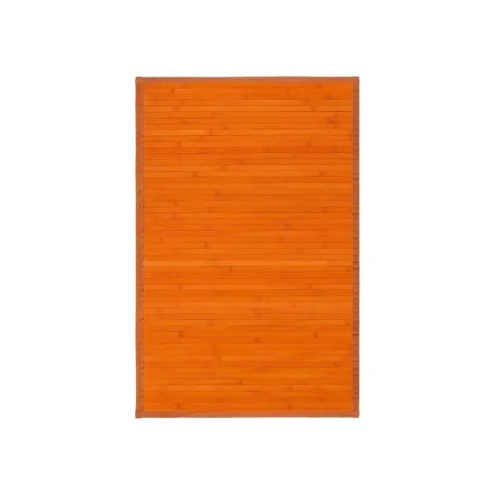 Dcasa Alfombra pasillera de bambú naranja de 60 x 90 cm - 1