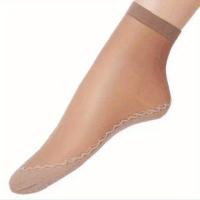 10Pares De Calcetines Para Mujer Transpirables Y De Sensación Fría Durable Y Antideslizantes Para El Verano Y Otoño Color Sólido Delgados Y Silky - details 7