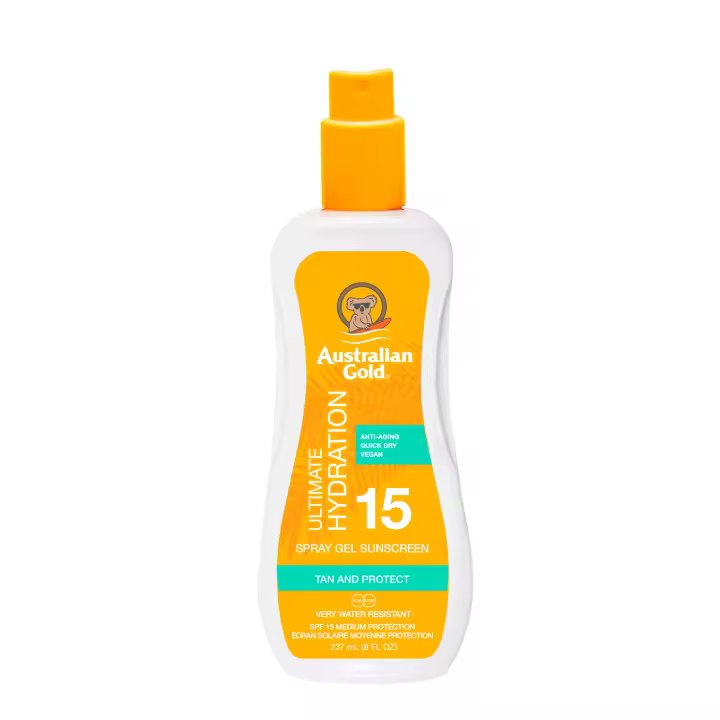 Australian Gold SPF 15 SPRAY GEL, protector solar en spray con textura de gel, 237ml - 1