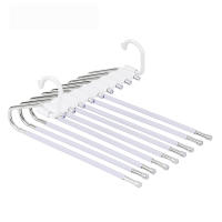 Organizador De Armario De 5 Niveles Plegable En Acero Inoxidable Para Pantalones Y Falda No Eslipiente Ahorrador De Espacio Para Ropa - details 7