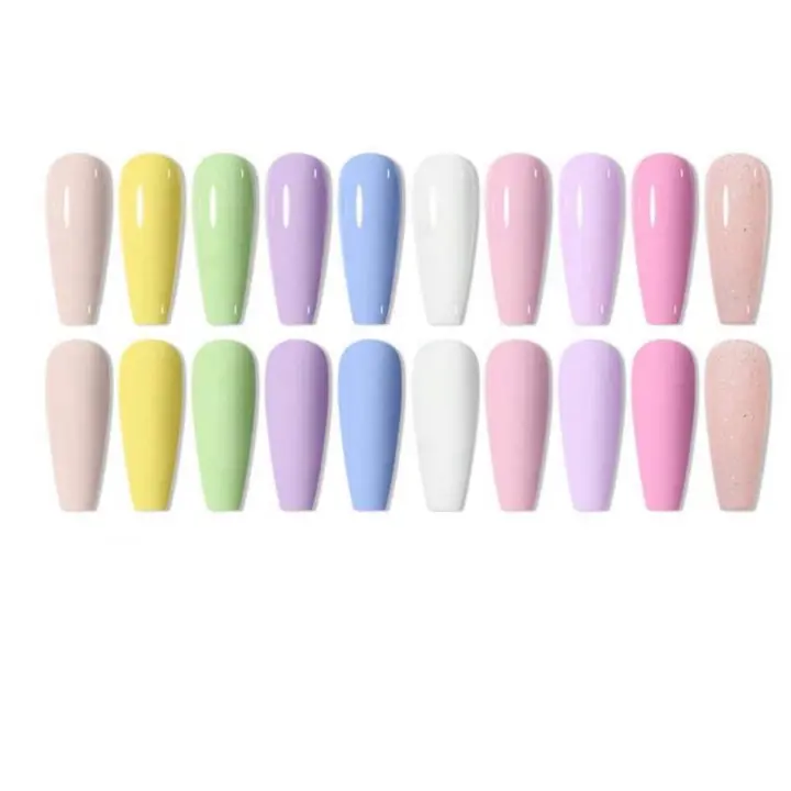 10 Piezas / Set Kit De Esmalte De Uñas De Gel De Color Nude Con Brillo Y Secado Al Uv Con Base Y Cubierta Superior De Semi Permanente Para Arte De Uñas - 1