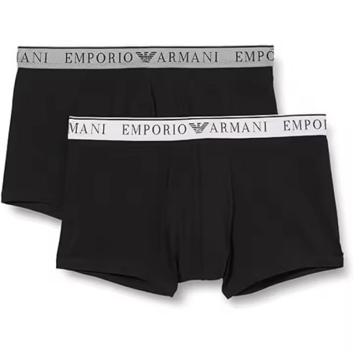 EMPORIO ARMANI BOXER 2 PACK ENDURANCE STRECH COTTON TRUNK NEGROS - 1