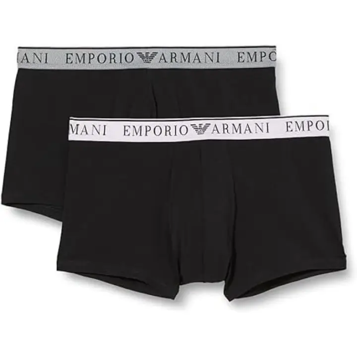 EMPORIO ARMANI BOXER 2 PACK ENDURANCE STRECH COTTON TRUNK NEGROS - 1