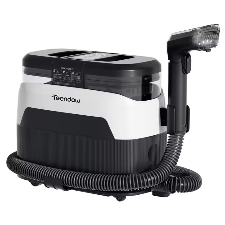 Aspiradora Limpiador de agua para tapicería Teendow C6 Aspiradora Aspiradoras de líquidos y sólidos sin cable para mascotas Alfombras, potente succión de 12 KPa, bajo ruido (≤80 dB), capacidad del tanque de agua de 1250 ml - 1