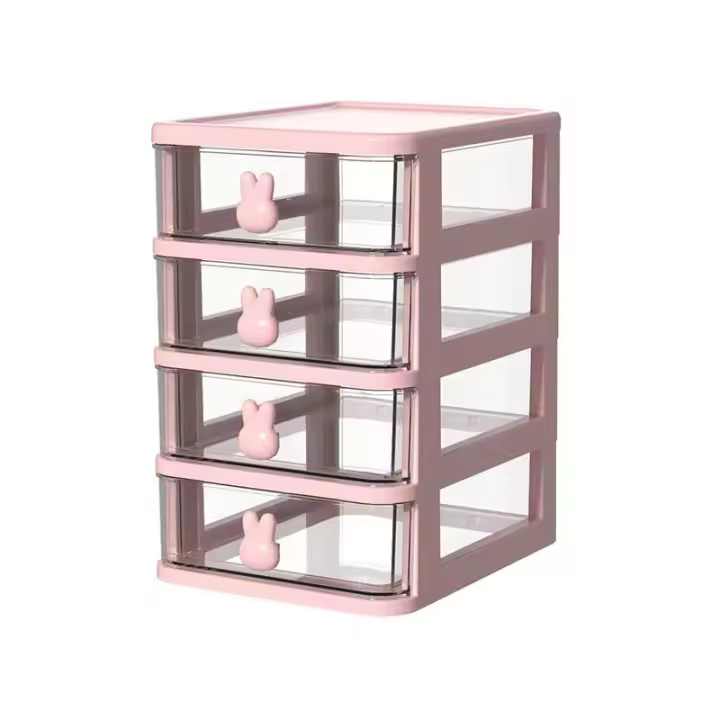 Caja de almacenamiento de conejito que ahorra Espacio, Caja de almacenamiento multifuncional con Patrón de conejito adaptado para ordenar dormitorios de estudiantes - 1