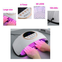 Secador De Uñas Grande Con 69 Leds UV Para Polvos De Gel Doble Mano Máquina De Manicura Equipo De Arte De Uñas De Alta Potencia - details 7