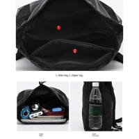 Mochila Grande De Nylon Impermeable Para Hombres Y Mujeres Con Cordón Y Bolsillos 2023 Mochila De Viaje Deportiva Con Capacidad Grande - details 12