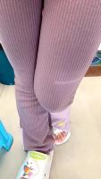 Pantalones De Pierna Ancha Para Niñas Sonkpuel Verano 2025 Pantalones Casuales Elásticos Para Niños Con Bordado De Corazón Ajustados Talla True mid Waist Estilo Bootcut Jeans - details 2