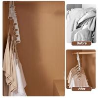Estante De Secado De Ropa Plegable Con Cinco Agujeros Portátil Para Viajes Uso Doméstico Hoteles Dormitorios Con Gancho Universal - details 12