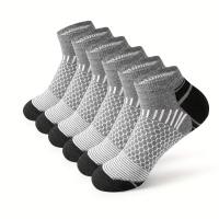 6 Pares De Calcetines Deportivos Para Hombre De Calidad Superior Calcetines De Tobillo Para Correr Y Ciclismo Diseño De Ceniza Y Comodidad Adecuados Para Regalo - details 8